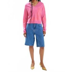 NEW COLORUSH embroidered cocolina sweater top in pink